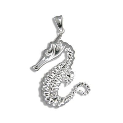 Sterling Silver Hawaiian Seahorse Design Pendant 