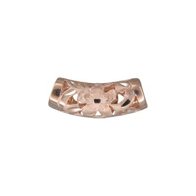 14kt Rose Gold Hawaiian Hand-Carved Curve Pendant