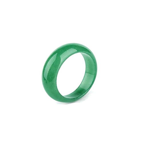 All Around Solid Green Jade Ring