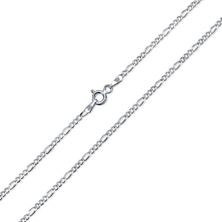 Sterling Silver Figaro  Chain