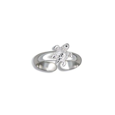 Sterling Silver Hawaiian Sea Turtle Design Toe Ring