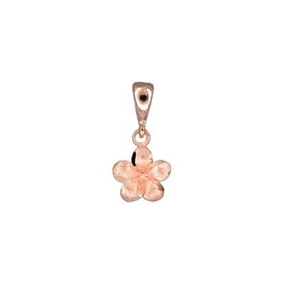 14kt Rose Gold Hawaiian Plumeria 8mm Pendant