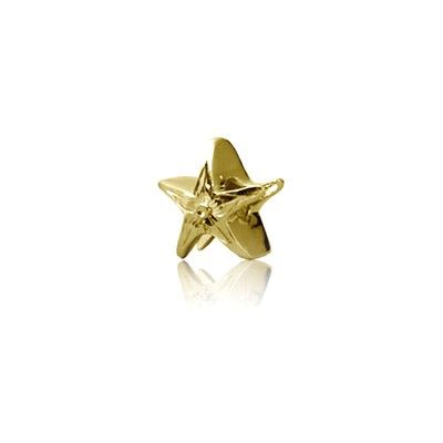 Sterling Silver Hawaiian Yellow Starfish Bead Charm