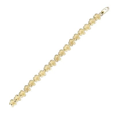 14kt Yellow Gold Hawaiian 8mm Plumeria Bracelet