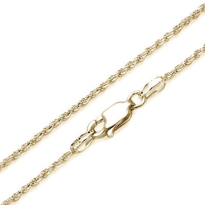 14K Yellow Gold 1.25mm Rope Chain