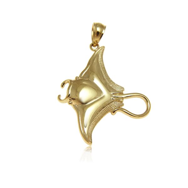 14KT Yellow Gold Stingray Pendant