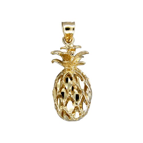 14kt Gold Hawaiian Medium Pineapple Pendant