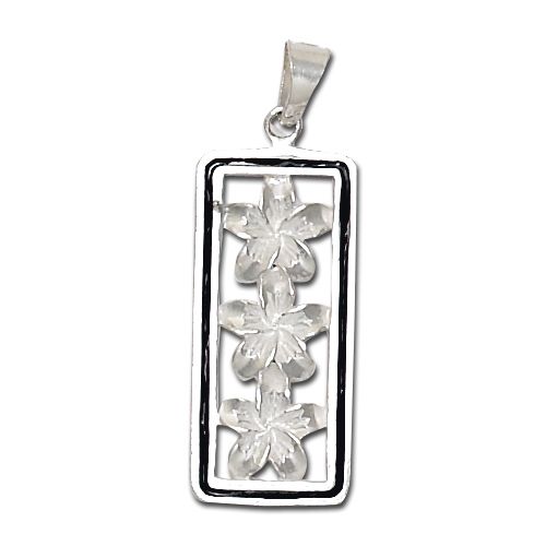 Sterling Silver Hawaiian Pendants, Plumeria Pendants, Fish Hook Pendants