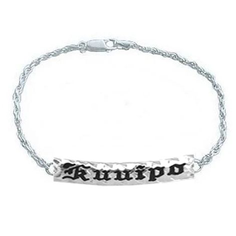 Sterling Silver Hawaiian 8mm ID Bracelet with Custom Name