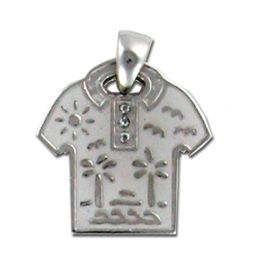 Aloha Jewelry Company 925 Sterling Silver Hawaiian Koa Wood Ocean Wave Necklace Pendant with 18 Box Chain, Nickle Free Hypoallergenic for Sensitive Skin, Gift Box Included