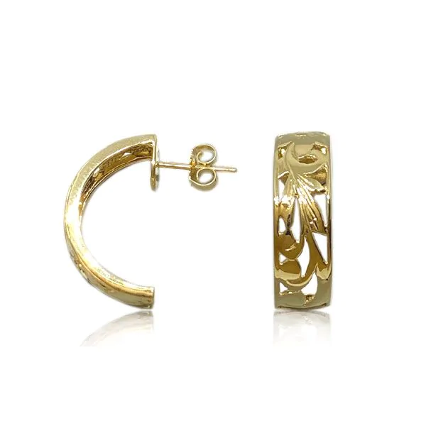 Plumeria on sale hoop earrings